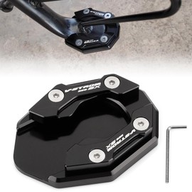 RACEAST Motorcycle Side Stand Plate Motorcycle Side Bracket Pad Aluminum Alloy CNC Kickstand Amplifier Wide Type Anti-Sinking Kickstand Plate Extension Extenders Plate Pad Motorcycle Side Bracket for