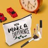 TSOTMO Thank Gift You Make A Difference Makeup Bag Social Worker Mentor Employee