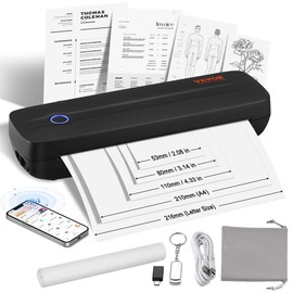 VEVOR Portable Printer - 2600mAh Battery, 203 DPI, Bluetooth Inkless Mobile Printer for A4, A5 & 8.5" x 11" Thermal Paper, Compatible with iOS, Android & Laptop, Ideal for Travel, Office & Home Use:_203 dpi