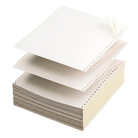 KDM 884800, 4 Part Color Carbonless Dot Matrix Computer Paper 9-1/2'' X 11'' Wht/Can/Pnk/Gld, 800/Carton
