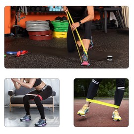 Fitness Bands, Set of 5, Gymnastics Band, Strength Training, Resistance Bands Set, Natural Rubber Resistance Bands with 5 Levels, Training Bands for Arms and Legs, Exercise for Yoga, Pilates