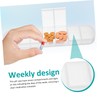 Healeved 2pcs Weekly Medication Organizer for Travel Portable Daily Case
