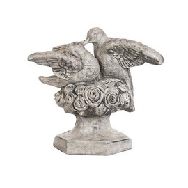 Solid Rock Stoneworks Kissing Doves- 16" Tall x 15" w x 16" Dia-Pre-Aged