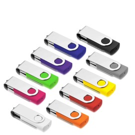 USB Sticks 16 GB Pack of 10, AreTop USB 2.0 Memory Stick 16 GB USB Sticks 10 Pieces High Speed Data Storage Memory Sticks (Multi-Colour)