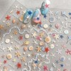 Starfish and Seashell Nail Stickers for Nail Art – Ocean-Themed Self-Adhesive Nail Charms, Nail Art Stickers for Press On Nails & DIY Manicure (2 Sheets)
