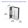MONT HARD Chrome Shower Hinge - Square Full Back Plate,