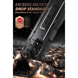 SUPCASE Unicorn Beetle Pro Case for Moto G Stylus 5G 2023 [Not Fit 4G Version], with Built-in Screen Protector Full-Body Rugged Belt Clip & Kickstand Case (Black)