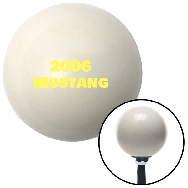 American Shifter Company Yellow 2006 Mustang Ivory Shift Knob w/