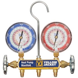 Yellow Jacket 42041 Heat Pump Manifold, R/22/407C/410A, Degrees F