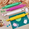 UNICRAFTALE 4 Pieces 4 Colours Plastic Clay Roller Modelling Pattern