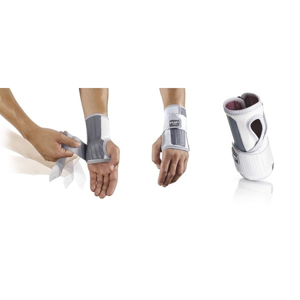 PUSH med Wrist Brace Splint provides Pain Relief from Wrist Injuries, Tendinitis, Arthritis, CTS & More (Size 2 - Left)