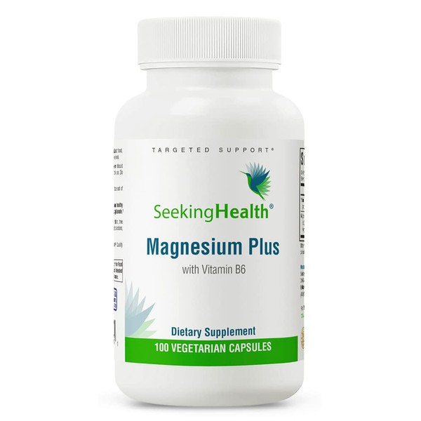 Seeking Health Magnesium Plus, Physician Formulated Vitamin B6 Plus Magnesium Supplement, Supports Better Sleep, Mood Support, Vegetarian Capsules (100 Capsules)