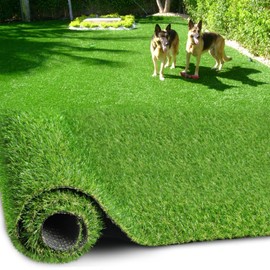 PENFHF Artificial Turf Grass 3 FT × 7 FT, Realistic Fake Grass Rug with Drainage, 0.8" Height Outdoor Indoor Synthetic Grass Carpet Mat for Dogs, Balcony, Patio, Backyard, Customized