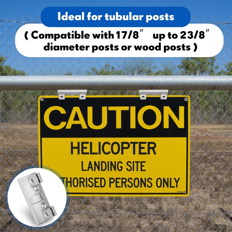 Hicarer 2 Packs Mailbox Mounting Bracket Street Sign Aluminum Wing