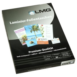LMG LMG90X130X80 Laminating Pouches 90 x 130 mm 2 x 80 microns Pack of 100