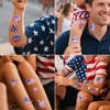 PWMENLK 82 PCS Glitter 4th of July Temporary Tattoos American