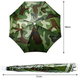Cerioll Umbrella Hat, Foldable Umbrella Hat, Rainproof Umbrella Hat, Sun Protection Fishing Umbrella Hat, Head Parasol Hat, Fishing Umbrella Head, Umbrella Parasol Hat, NO