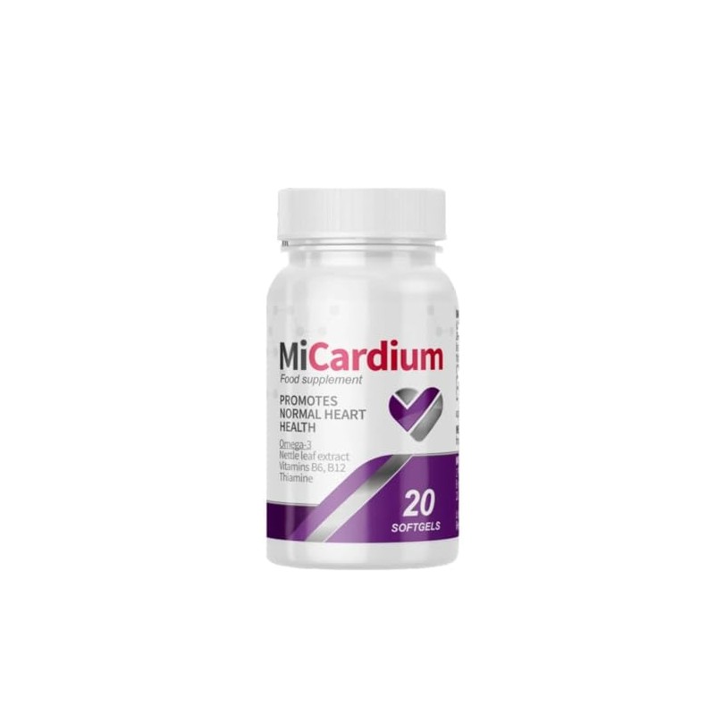 MiCardium 20 Capsules Vitamin B6 Vitamin B12 Supplement