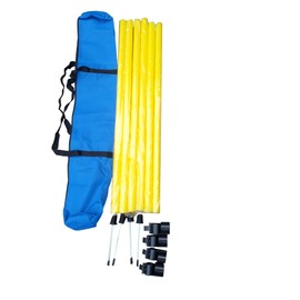 Pet Life TR2DG Jumping Hurdle Outdoor Performance Agility Pet Dog Training Kit, One Size, Green and Yellow