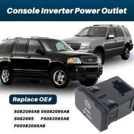 5082095AB Console Inverter Power Outlet Compatible with 07-13 Chrysler Dodge Jeep Ram 115V AC 150W, Replace 05082095AB 5082095 P5082095AB P05082095AB