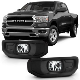 ACANII - For 2019-2024 RAM 1500 (Non-Classic Model) Halogen Bumper Fog Lights Driving Lamps w/Switch Pair Set Left+Right