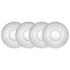 Godinger Glass Dinner Plates, Dinnerware Plate Set - Lumina,10.5", Set of 4