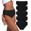 Nutria Womens Bikini Brief Quick Dry Travel Underwear 5-Pack Mesh