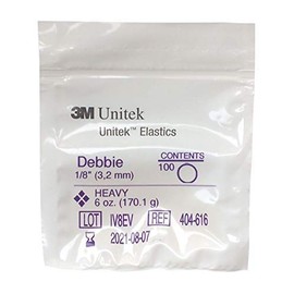 Snorflex Intraorale Elastics DEBBIE, kieferorthopädische Gummis Heavy 6oz /170,1g (1/8" 3,2mm)