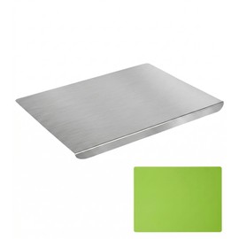 Stainless Steel Cutting Board with Lip, Extra Large Non Toxic 304 Metal Cutting Board for Kitchen, Non-Slip Mat Included, Chopping Board for Meat Veggies Dough Baking, 23.6" x 19.7"