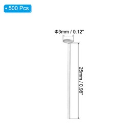 PATIKIL 0.98x0.11" Aluminium Chandelier Connector Pins, 500Pcs Chandelier Crystal Clips for Fastening Crystals Parts, Chandelier Replacements, Silver