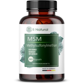 MSM 365 Capsules 99.9% Pure Methylsulfonylmethane High Dose & High Availability Vegan Capsules No Additives