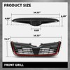 G-PLUS Front Grill w/Camera Hole Gloss Black w/Red Line Compatible