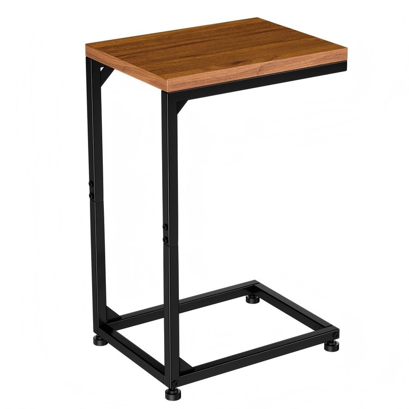 Ekisemio C Table for Sofa, C Shaped End Table with
