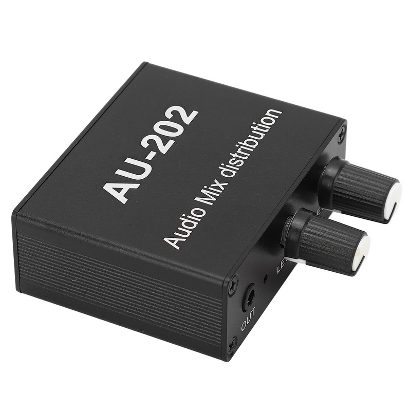 Stereo Mixer Audio Distributor 2 Input 2 Output 3.5mm Jack