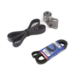 MPLUS Timing Belt Kit & Serpentine Belt Fits 1995-1997 for Ford Ranger 2.3L 140Cu. in. l4 Gas SOHC Naturally Aspirated, 1998-2001 for Ford Ranger 2.5L 153Cu. in. l4 Gas SOHC Naturally Aspirated