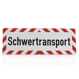 Betriebsausstattung24® Safety Sign "Schwertransport" | Magnetic Film Retroreflective Size (W x H): 29.7 x 10.5 cm | Heavy Transport | Car Sign | Safety Sign Motor Vehicles | Car