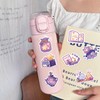 Purple Magic Stickers, 50PCS Cute Cartoon Witch Stickers for Diary