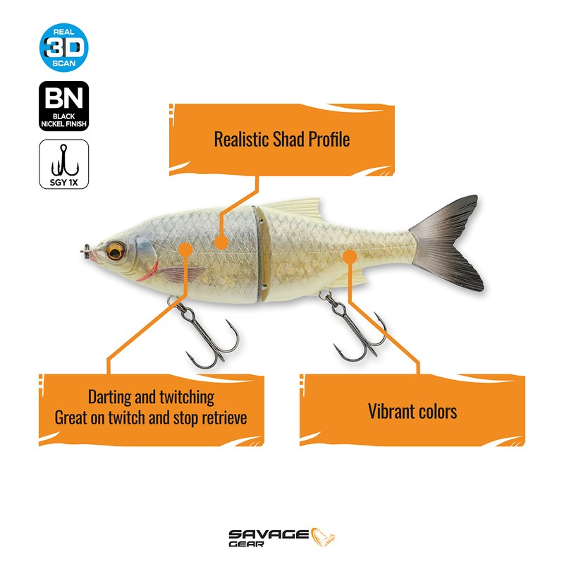 3D Shine Glide 5 1/4" 1oz (Ghost Bone) 3898