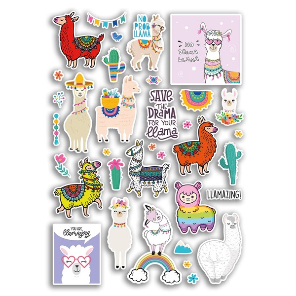 A4 Sticker Sheet Llama Vinyl Stickers - Alpaca Pun Animal