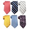 Wehug Lot 6 PCS Men's Silk Tie Woven Necktie Jacquard