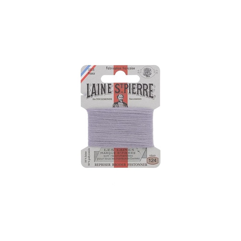 Sajou Saint-Pierre Wool Card Pearl Grey Colors: 124