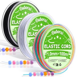 Ouborui 300M Elastic String 1mm Elastic Cord for Bracelet Making