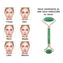 Kit Rodillo De 100 Jade Y Gua Sha Masaje Facial Y Corporal                                                                                            