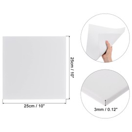 Rebower EVA Foam Sheets for Arts and Crafts Projects, 25cm x 25cm 3mm Thick, White, 4pcs