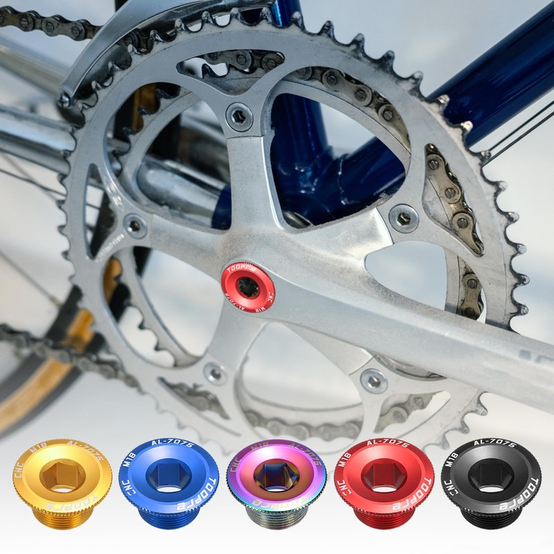 sourcing map 2pcs Bike Crank Cover Screw M18 Aluminum Alloy