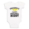 Grandpa's Future Pickleball Buddy Baby Bodysuit One Piece NB White