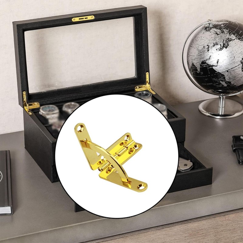 2Pcs Support Spring Hinges, Zinc Alloy Concealable Quadrant Hinge 90