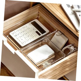 FUNOMOCYA Plastic Storage Boxes Set 5 Pcs Stackable Drawer Organizer Kitchen Drawer Organizer Space-saving