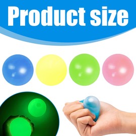 Tomedeks 4 Pcs 6Cm Sticky Balls Balls Squishy Balls Squeeze Ball Sticky Balls To Throw At Ceiling Sensory Toys For Autism Perfect Party Bag Fillers For Kids