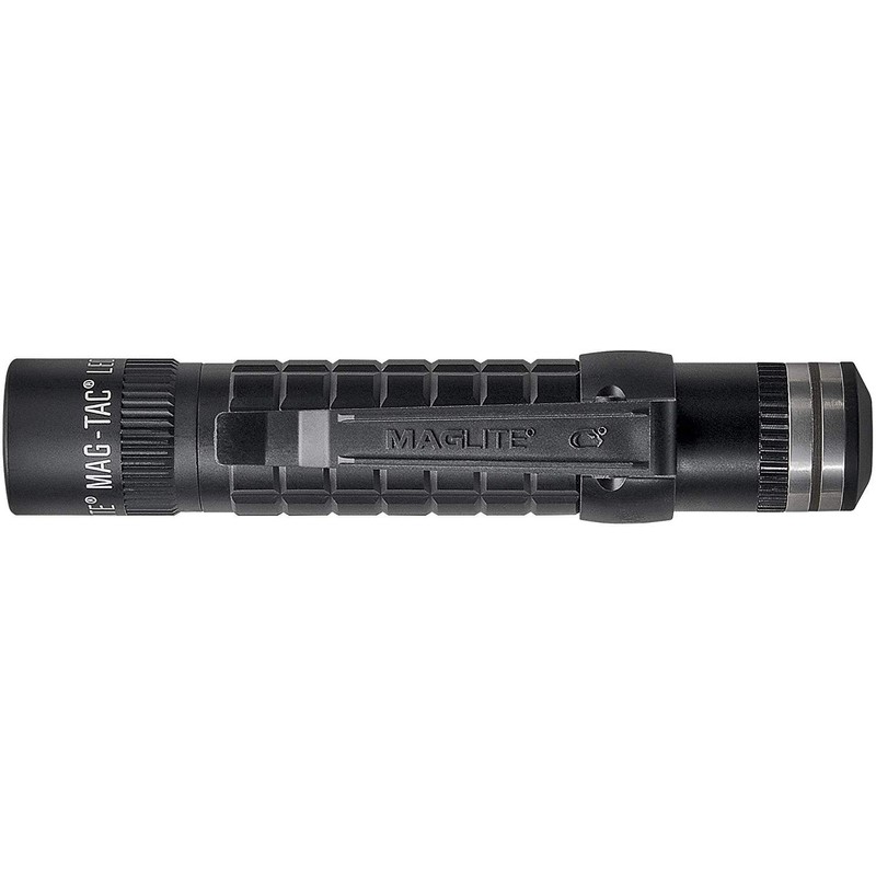 Maglite Mag-Tac LED Rechargeable Flashlight - Plain-Bezel, Matte Black